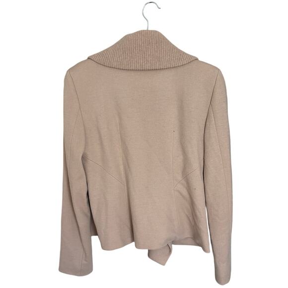Ann Taylor Wool-Blend Jacket Oversized Collar Blonde Coffee Quiet Luxury Size 10 - Picture 2 of 8